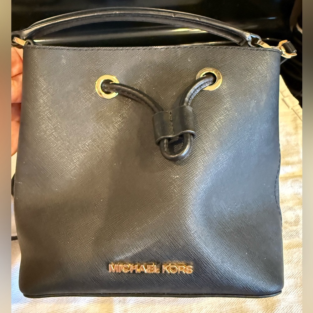 Michael Kors Black Bucket Shoulder Bag